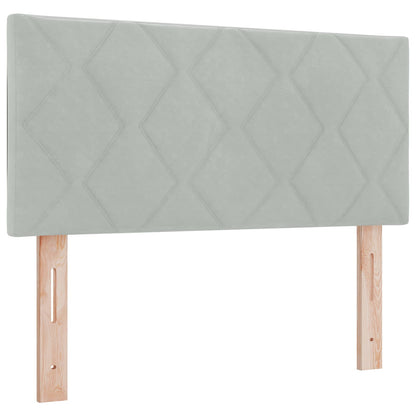 Letto box spring con materasso Grigio Chiaro 120 x 200 cm