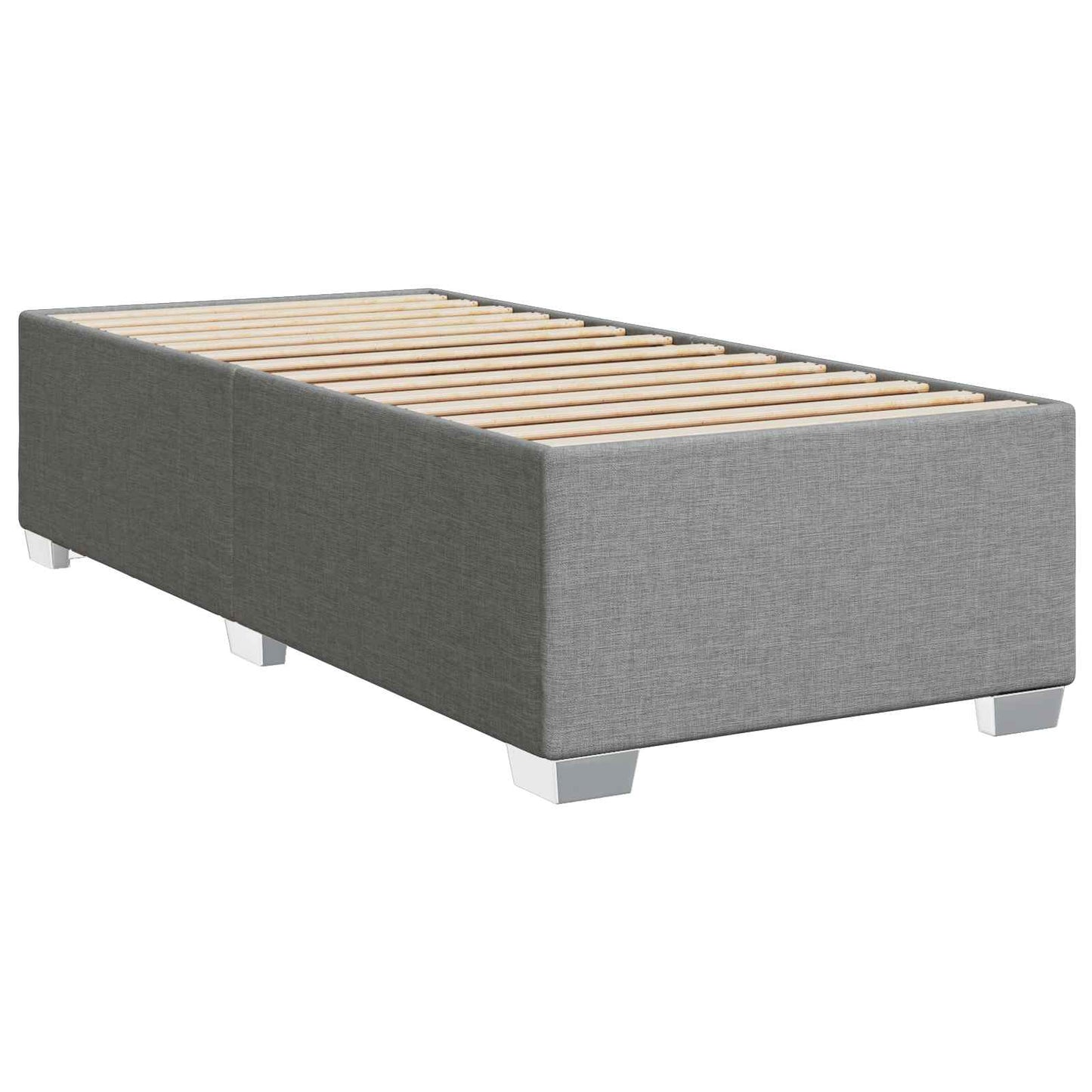 Letto con Box Spring, Materasso e LED Grigio Chiaro 80 x 200 cm