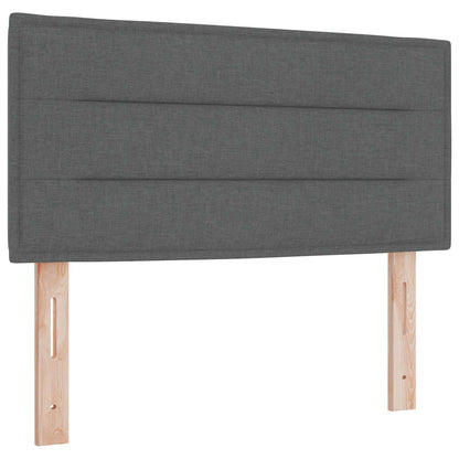 Letto con Box Spring, Materasso e LED Grigio Scuro 80 x 200 cm