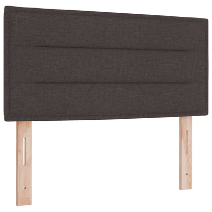 Letto con Box Spring, Materasso e LED Marrone Scuro 80 x 200 cm