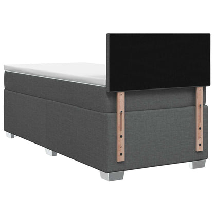 Letto con Box Spring, Materasso e LED Grigio Scuro 80 x 200 cm