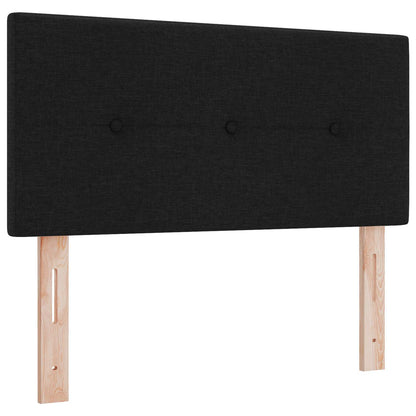 Letto con Box Spring, Materasso e LED Nero 80 x 200 cm Tessuto