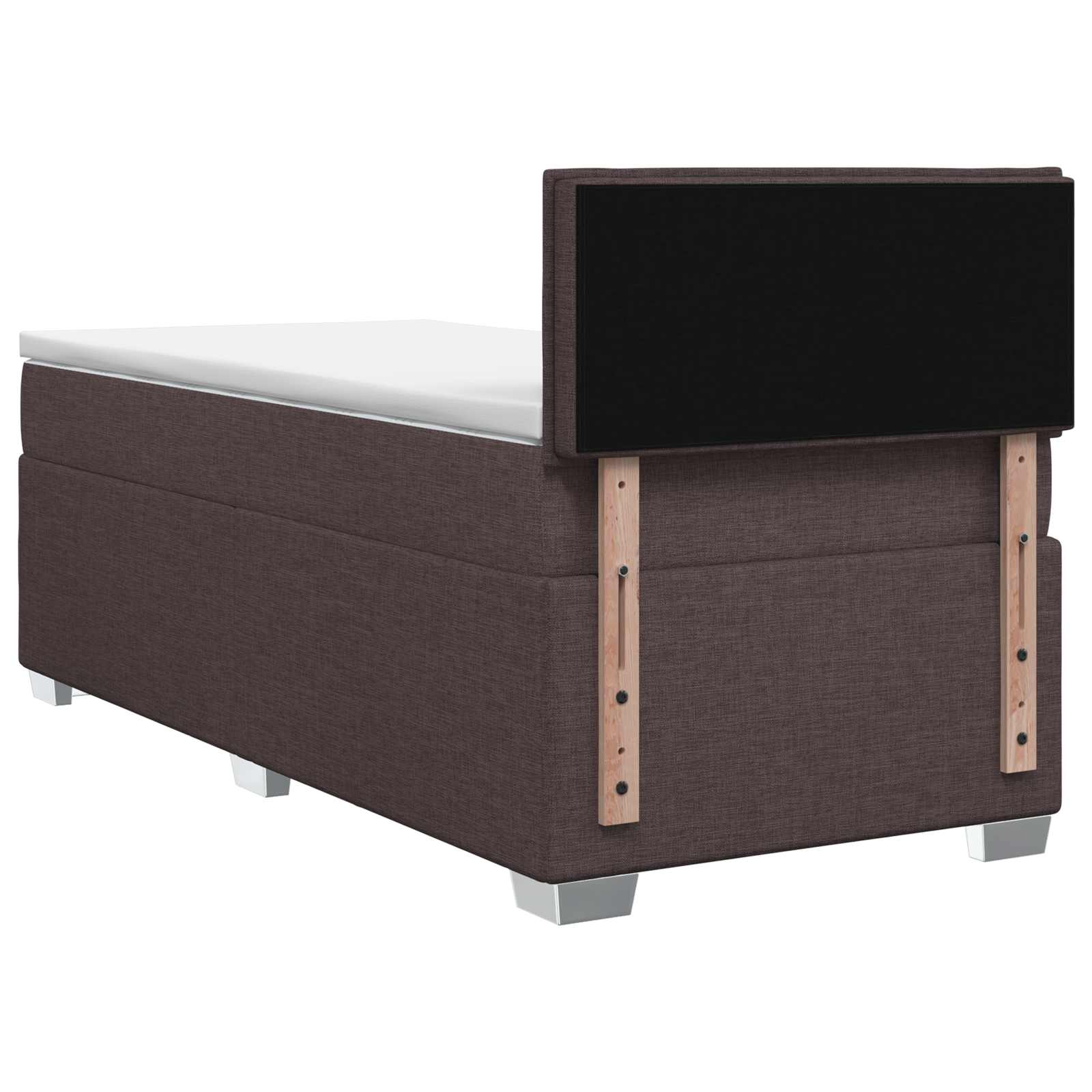 Letto con Box Spring, Materasso e LED Marrone Scuro 80 x 200 cm | homemem39