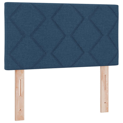 Letto con Box Spring, Materasso e LED Blu 80 x 200 cm Tessuto | homemem39