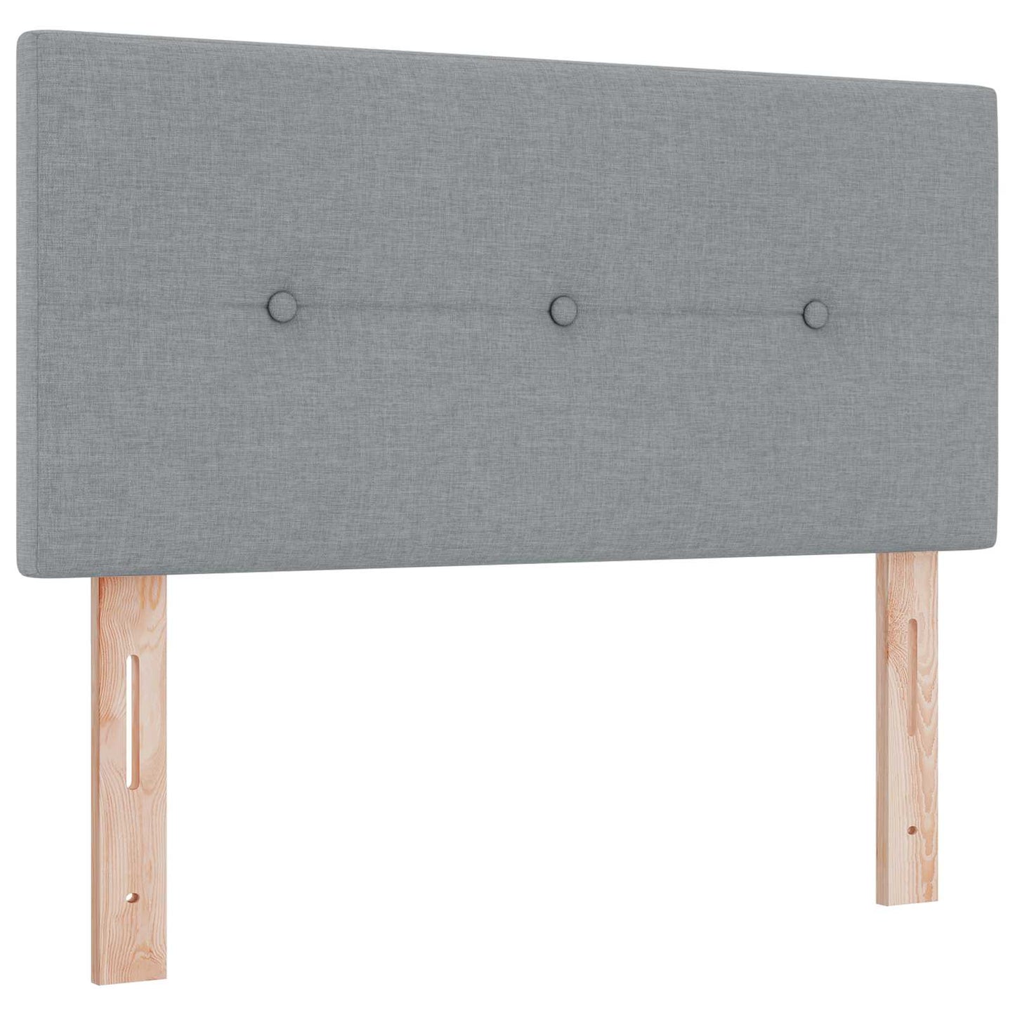 Letto con Box Spring, Materasso e LED Grigio Chiaro 90 x 190 cm