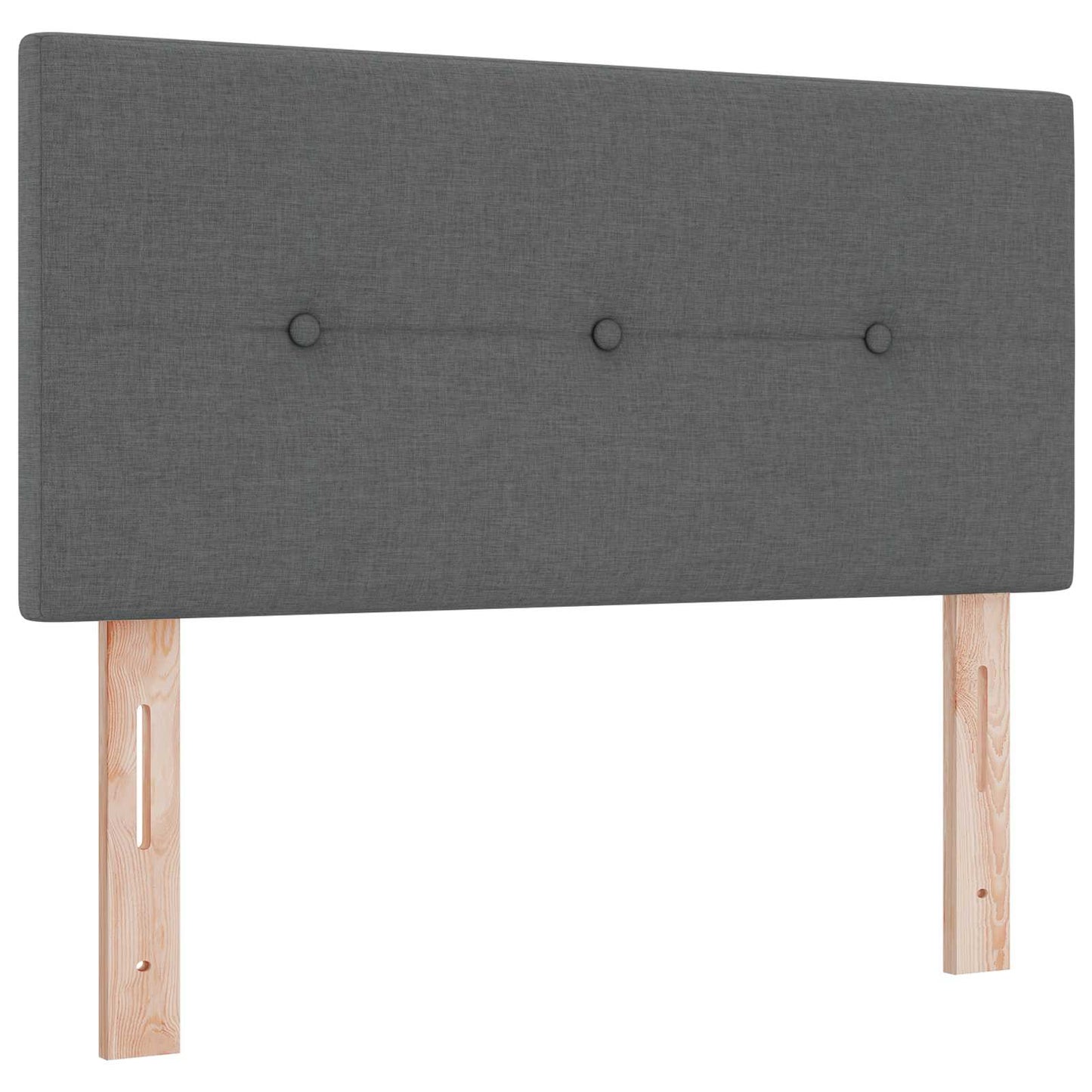 Letto con Box Spring, Materasso e LED Grigio Scuro 90 x 190 cm