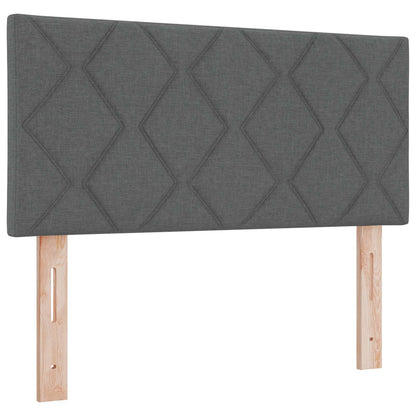 Letto con Box Spring, Materasso e LED Grigio Scuro 100 x 200 cm