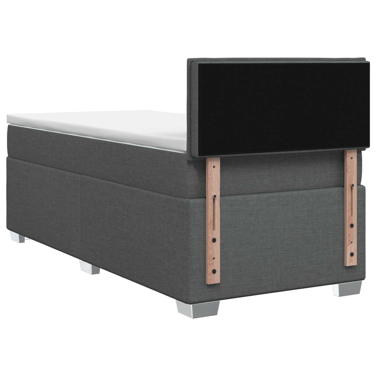 Letto con Box Spring, Materasso e LED Grigio Scuro 100 x 200 cm