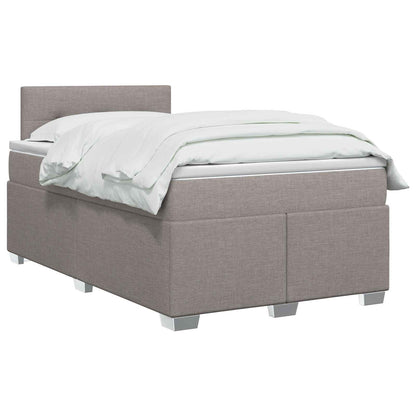 Letto con Box Spring, Materasso e LED Tortora 120 x 190 cm | homemem39