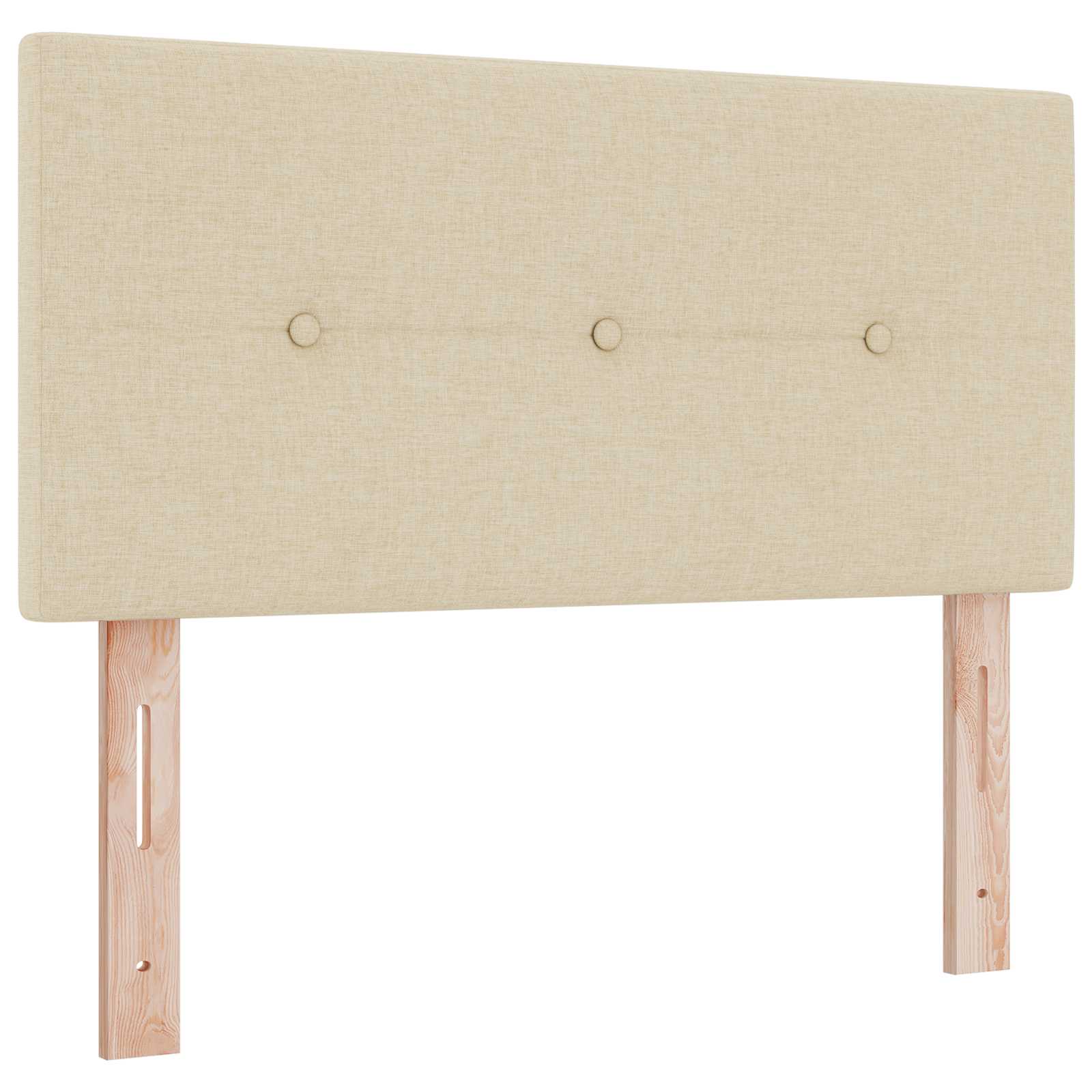 Letto con Box Spring, Materasso e LED Crema 120 x 190 cm | homemem39