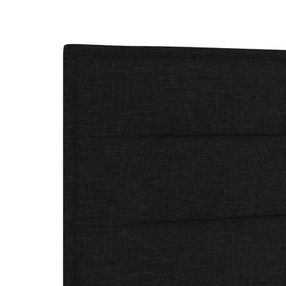 Letto con Box Spring, Materasso e LED Nero 120 x 200 cm Tessuto