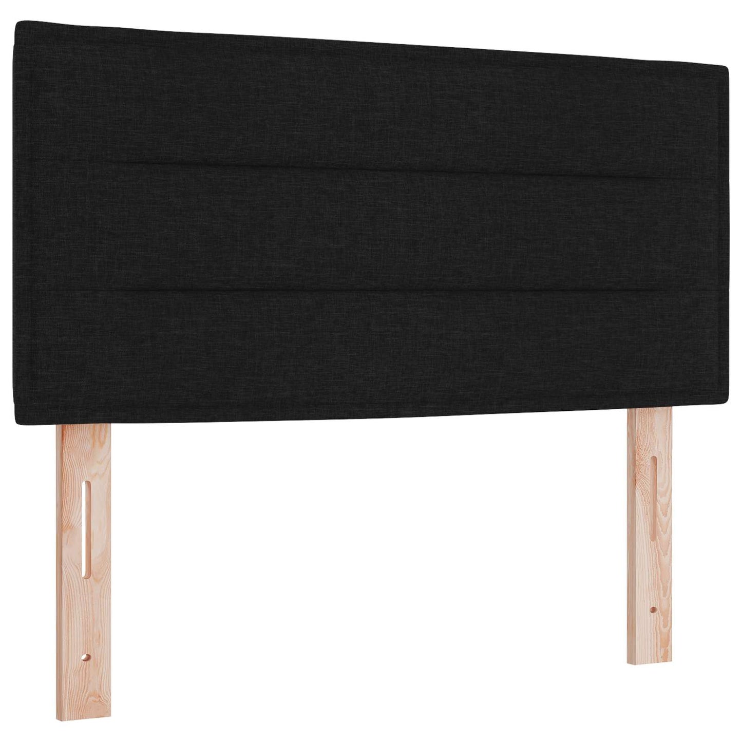 Letto con Box Spring, Materasso e LED Nero 120 x 200 cm Tessuto