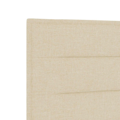 Letto con Box Spring, Materasso e LED Crema 120 x 200 cm