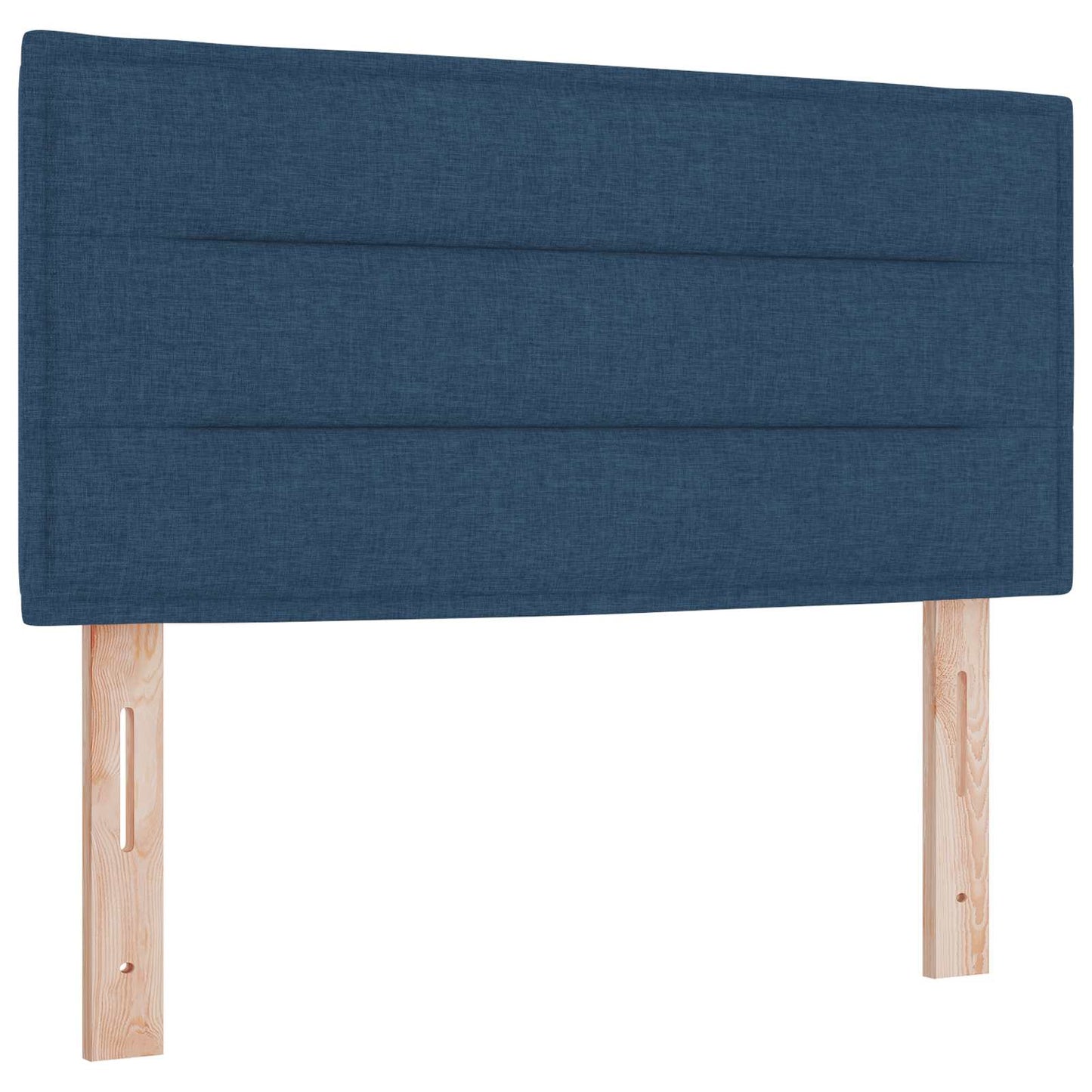 Letto con Box Spring, Materasso e LED Blu 120 x 200 cm Tessuto