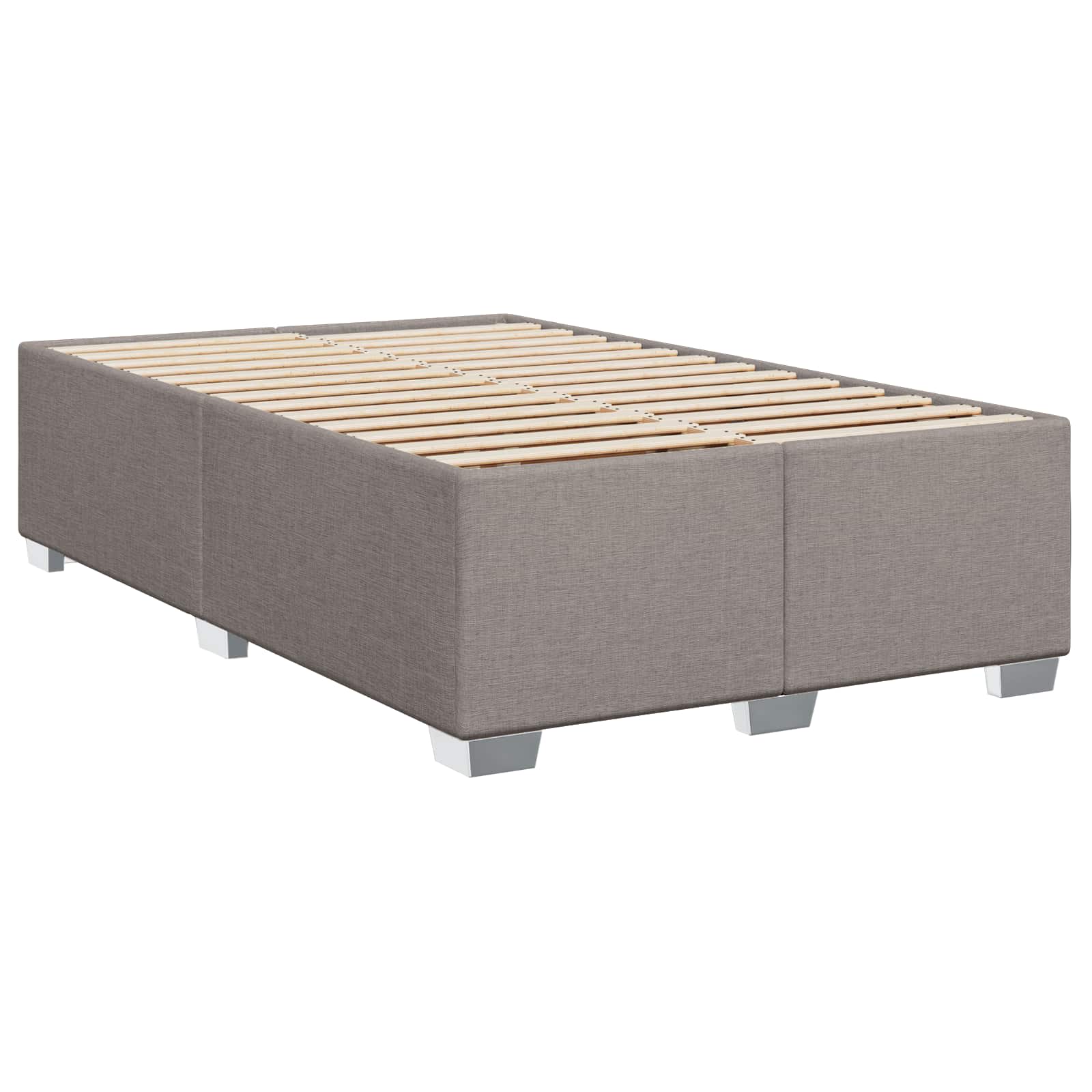 Letto con Box Spring, Materasso e LED Tortora 120 x 200 cm | homemem39