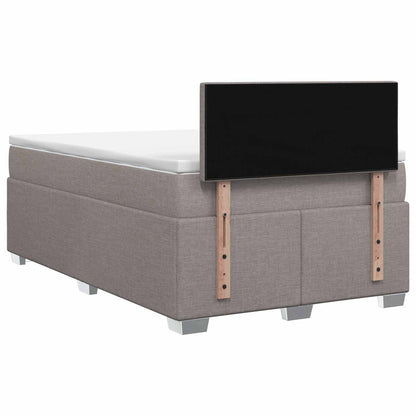 Letto con Box Spring, Materasso e LED Tortora 120 x 200 cm | homemem39
