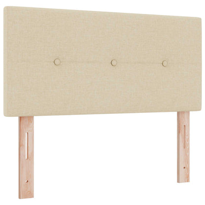 Letto con Box Spring, Materasso e LED Crema 120 x 200 cm | homemem39