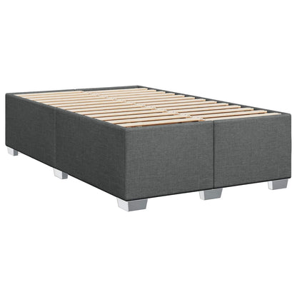 Letto con Box Spring, Materasso e LED Grigio Scuro 120 x 200 cm