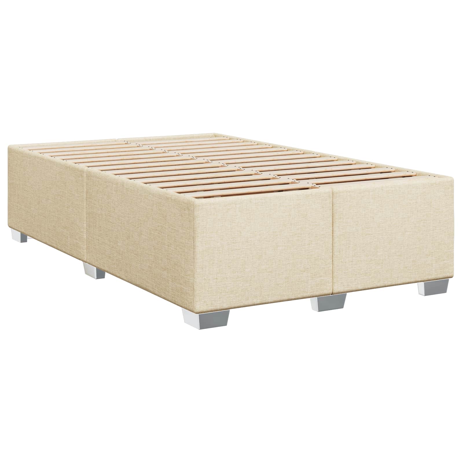 Letto con Box Spring, Materasso e LED Crema 120 x 200 cm | homemem39