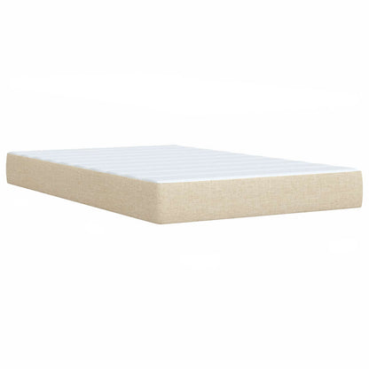 Letto con Box Spring, Materasso e LED Crema 120 x 200 cm | homemem39