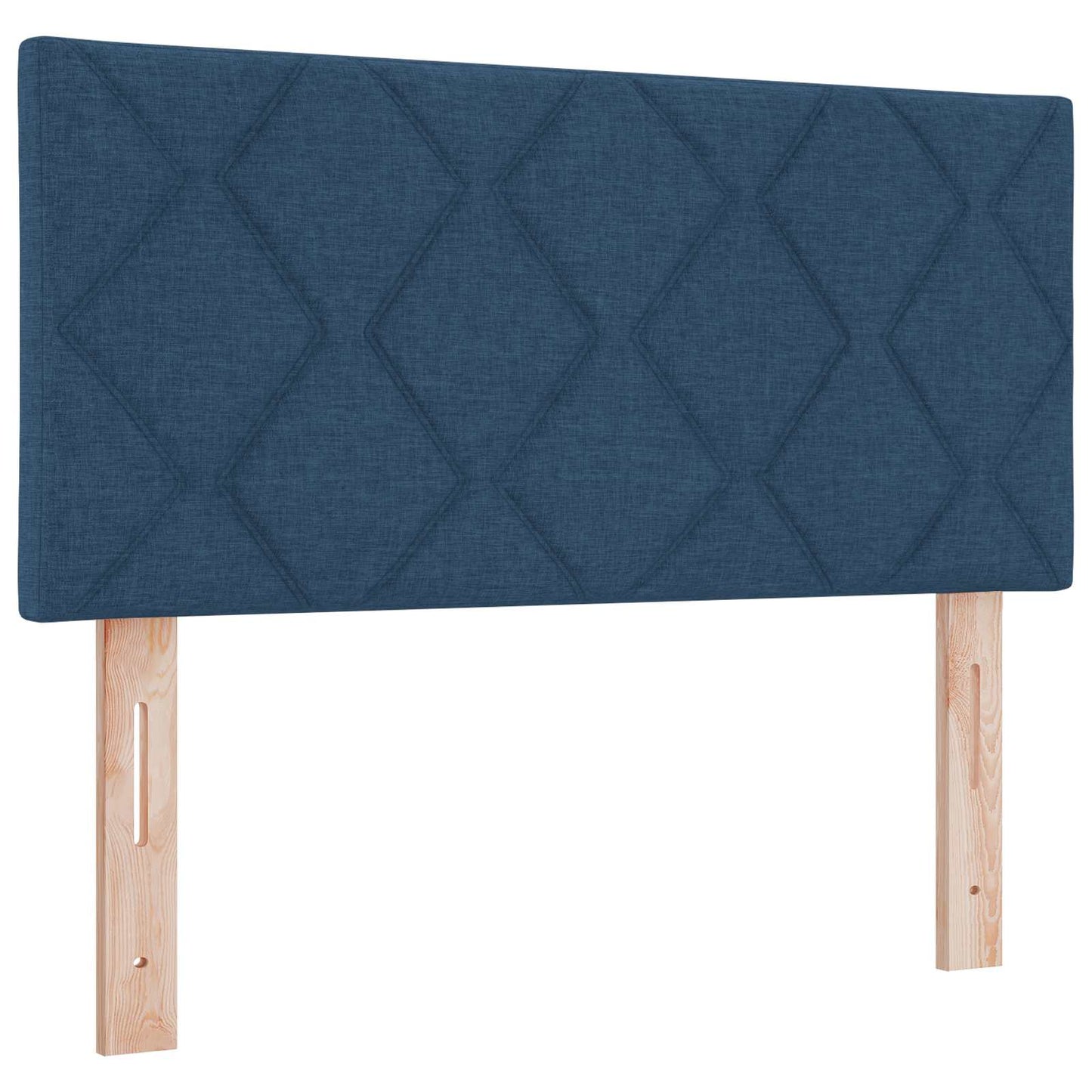 Letto con Box Spring, Materasso e LED Blu 120 x 200 cm Tessuto