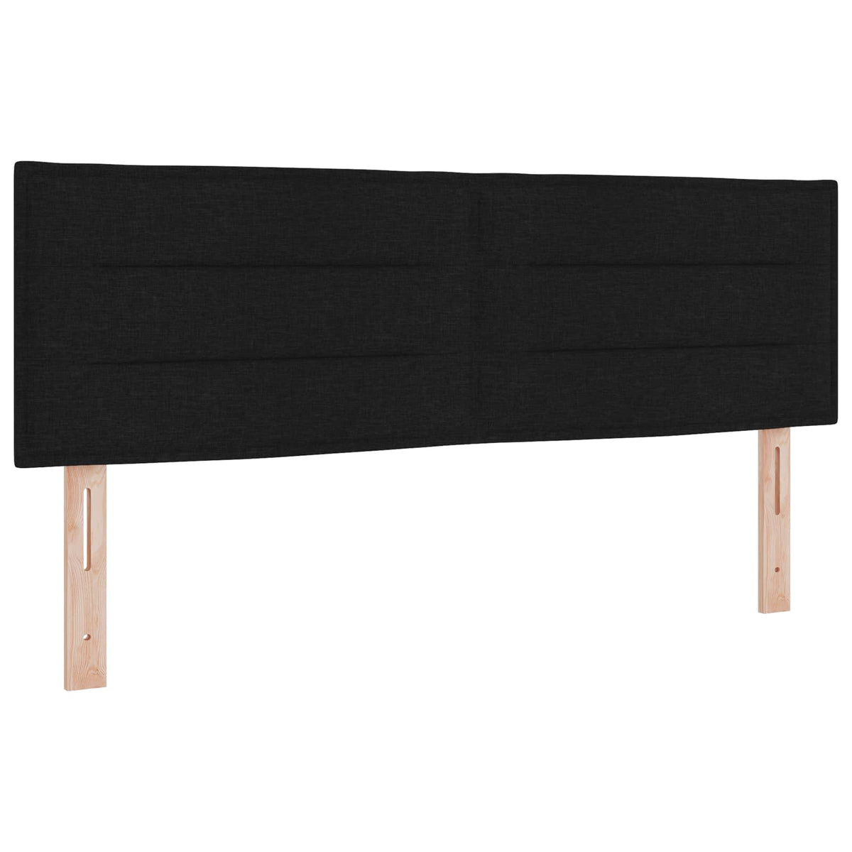 Letto con Box Spring, Materasso e LED Nero 140 x 190 cm Tessuto | homemem39