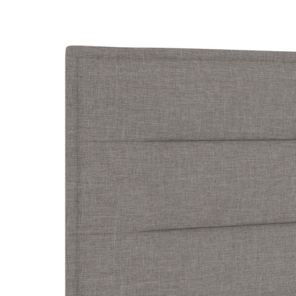 Letto con Box Spring, Materasso e LED Tortora 140 x 190 cm