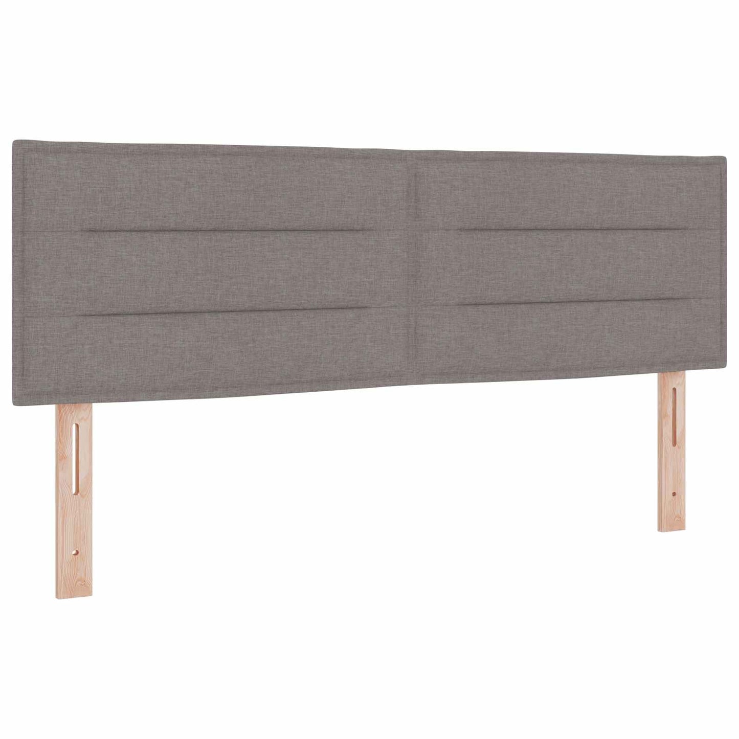 Letto con Box Spring, Materasso e LED Tortora 140 x 190 cm