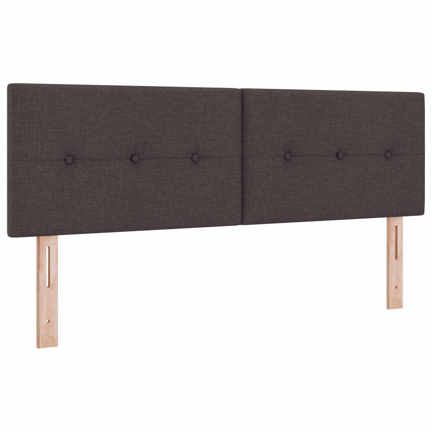 Letto con Box Spring, Materasso e LED Marrone Scuro Tessuto