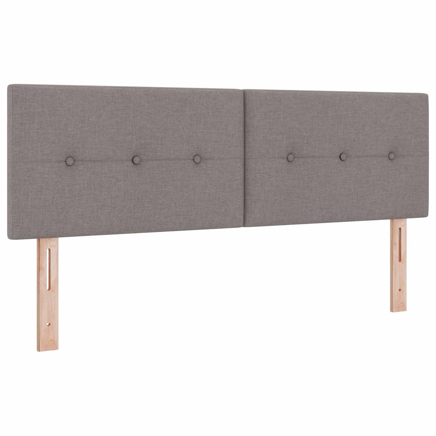 Letto con Box Spring, Materasso e LED Tortora 140 x 190 cm