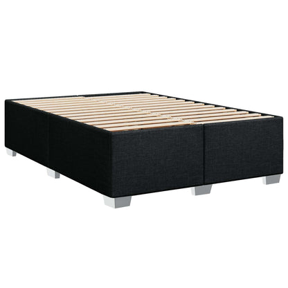Letto con Box Spring, Materasso e LED Nero 140 x 190 cm Tessuto | homemem39