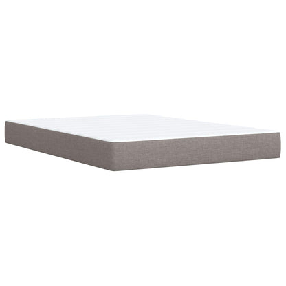Letto con Box Spring, Materasso e LED Tortora 140 x 190 cm | homemem39