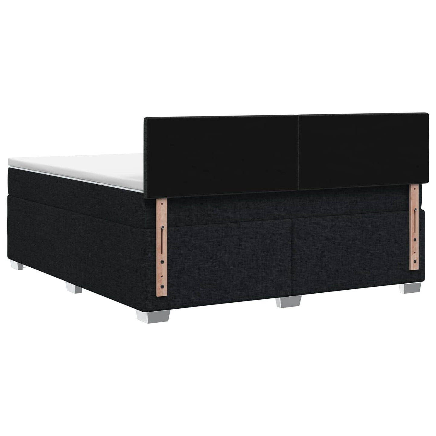 Letto con Box Spring, Materasso e LED Nero 140 x 200 cm Tessuto | homemem39