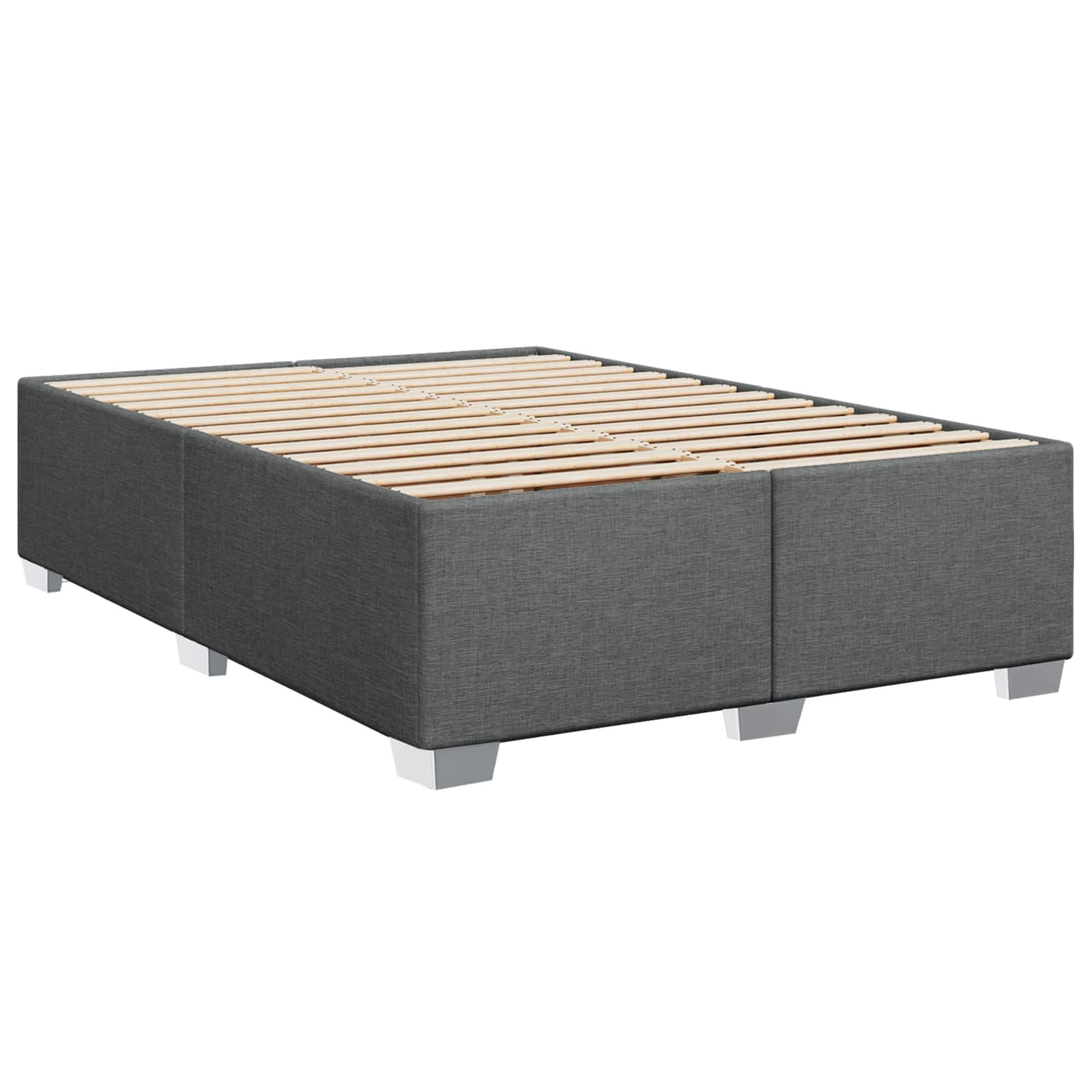 Letto con Box Spring, Materasso e LED Grigio Scuro 160 x 200 cm | homemem39