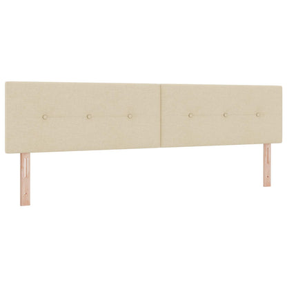 Letto con Box Spring, Materasso e LED Crema 200 x 200 cm
