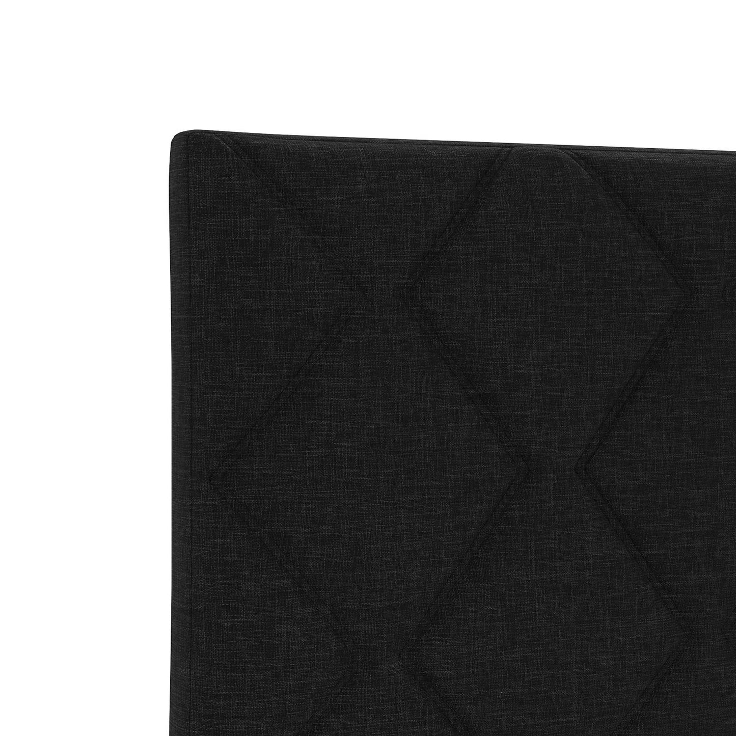 Letto con Box Spring, Materasso e LED Nero 200 x 200 cm Tessuto