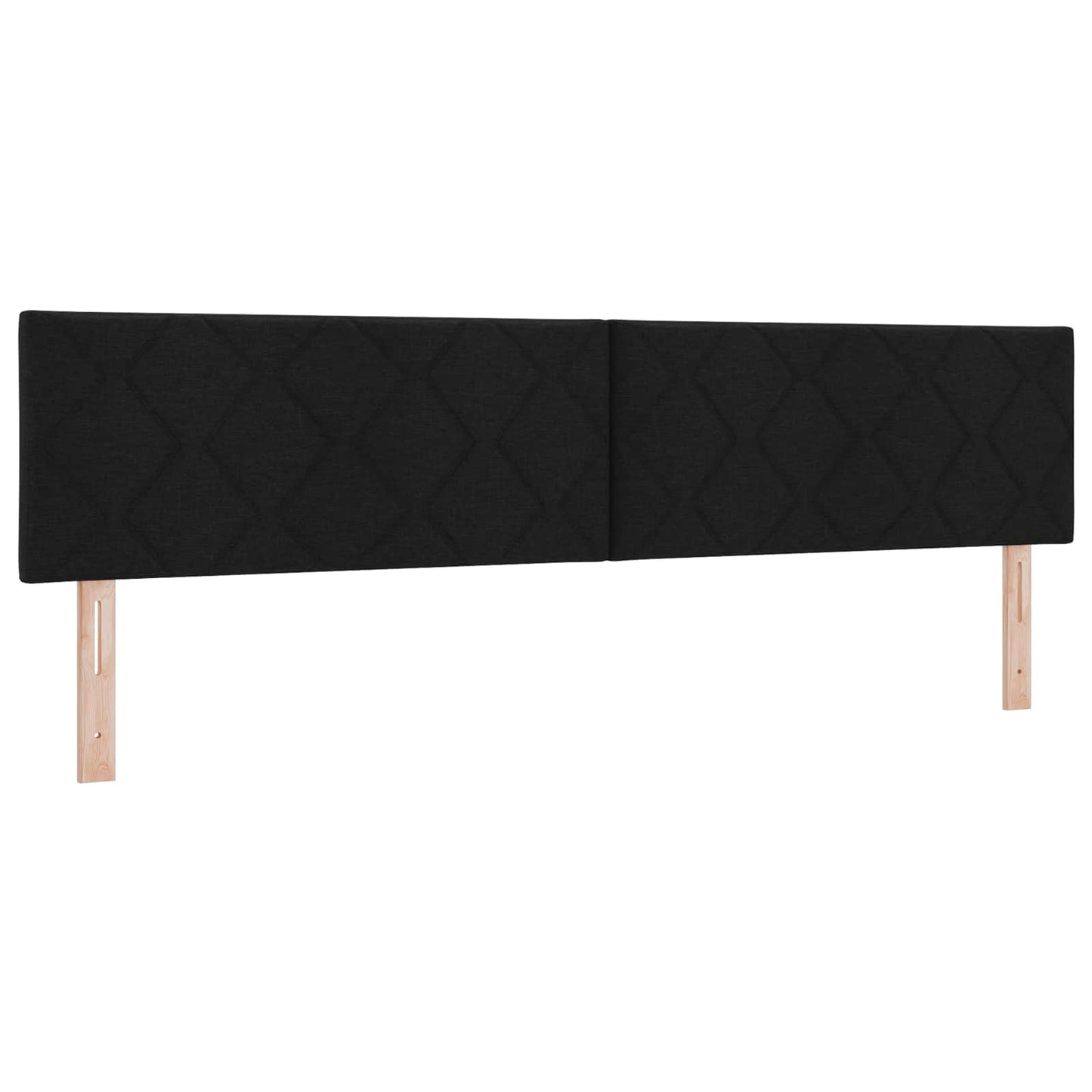 Letto con Box Spring, Materasso e LED Nero 200 x 200 cm Tessuto