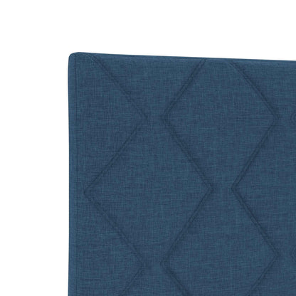 Letto con Box Spring, Materasso e LED Blu 200 x 200 cm Tessuto