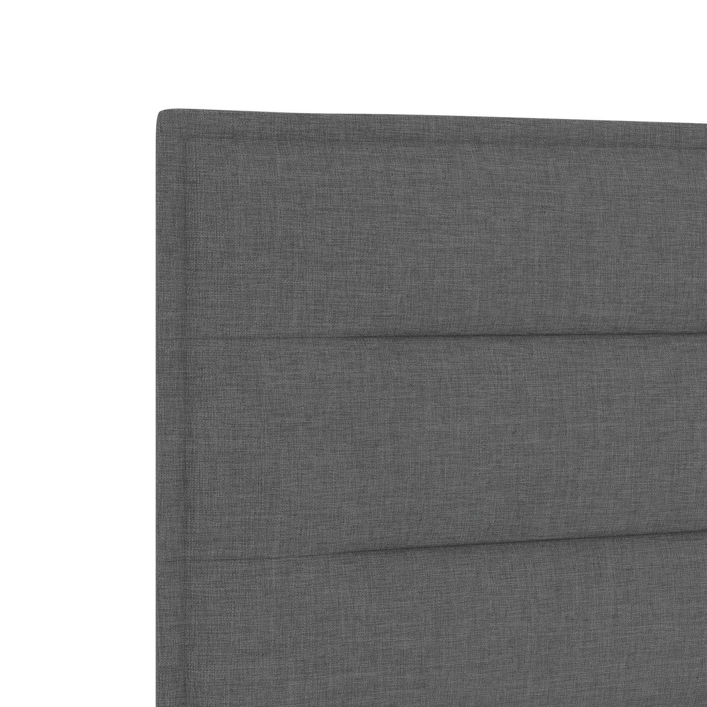 Letto con Box Spring, Materasso e LED Grigio Scuro Singolo