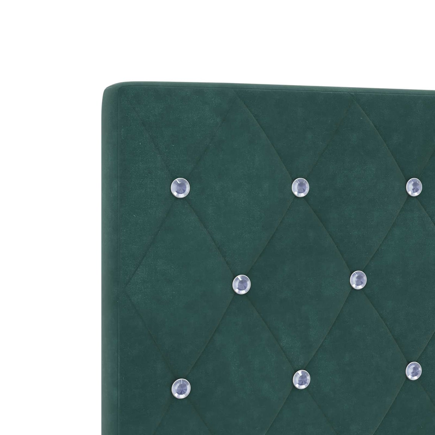 Letto con Box Spring, Materasso e LED Verde Scuro 140 x 200 cm