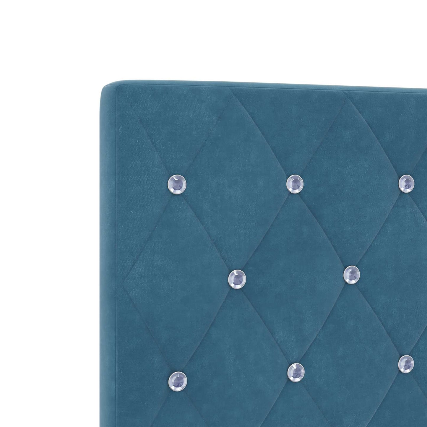 Letto con Box Spring, Materasso e LED Blu 140 x 200 cm Velluto