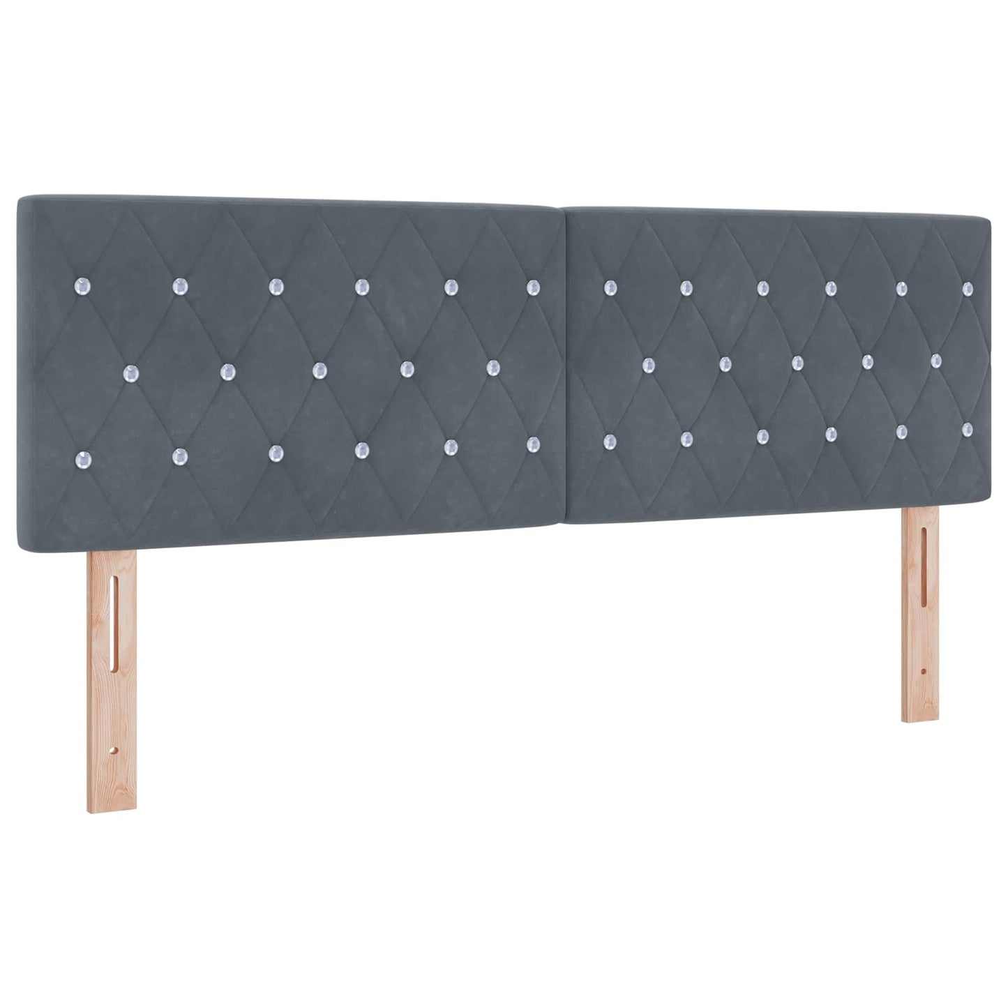 Letto con Box Spring, Materasso e LED Grigio Scuro 160 x 200 cm | homemem39