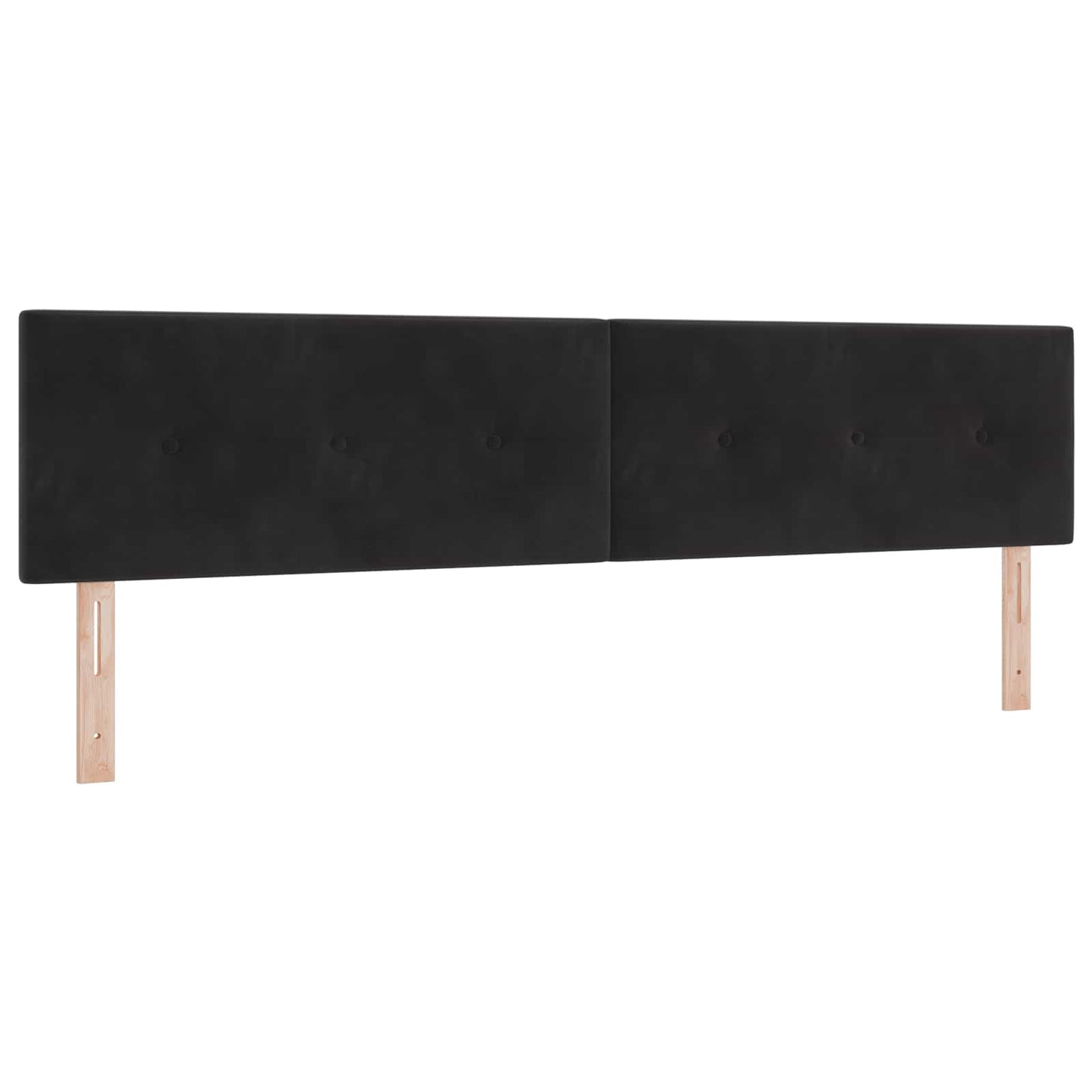 Letto con Box Spring, Materasso e LED Nero 200 x 200 cm Velluto
