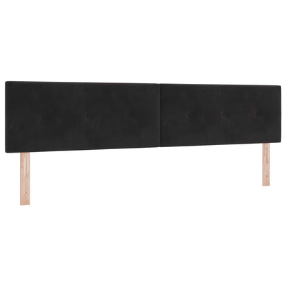 Letto con Box Spring, Materasso e LED Nero 200 x 200 cm Velluto