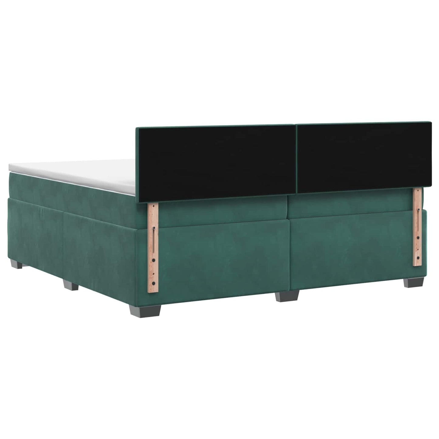 Letto con Box Spring, Materasso e LED Verde Scuro 200 x 200 cm | homemem39