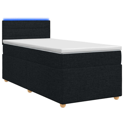 Letto box spring con materasso Nero 80 x 200 cm Tessuto | homemem39