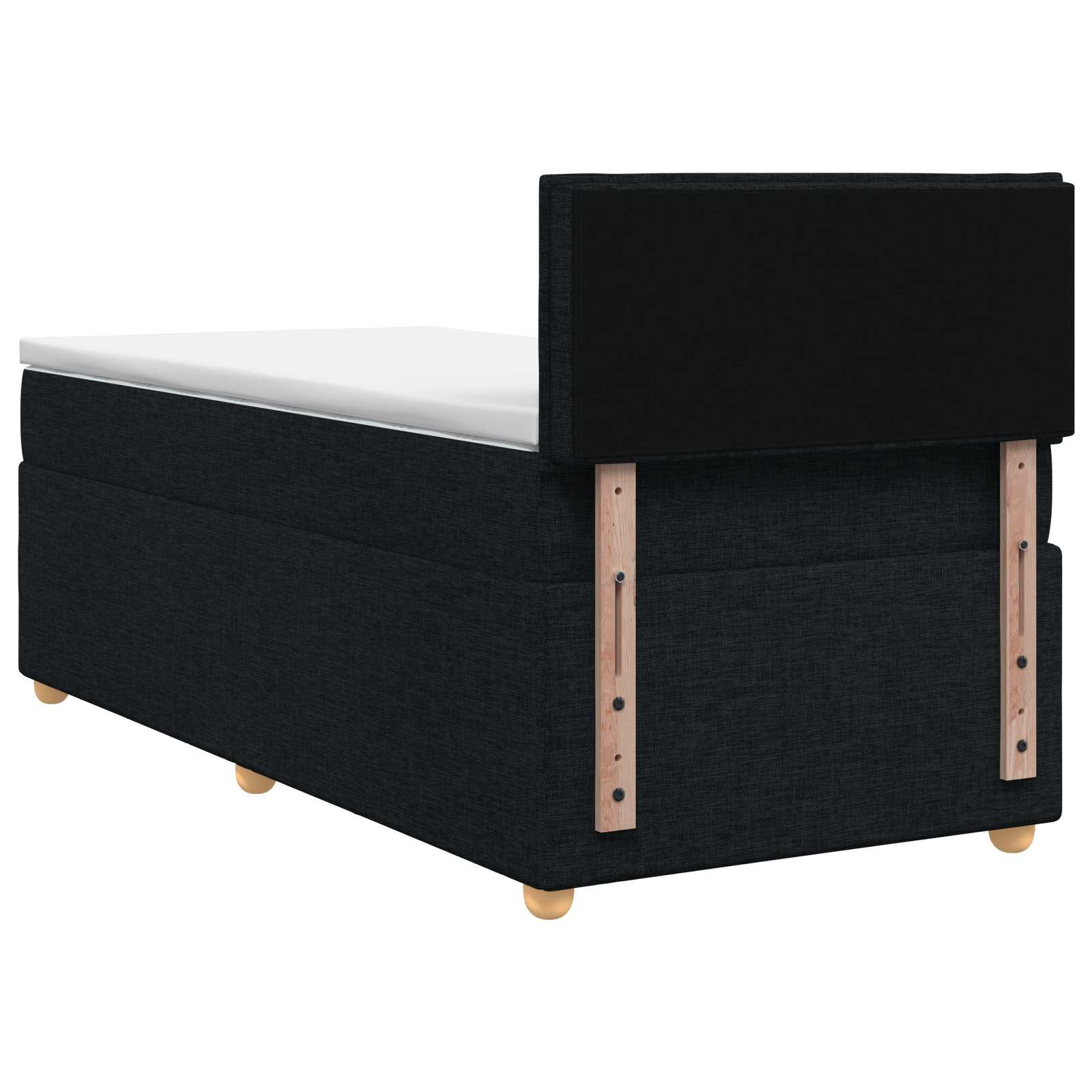 Letto box spring con materasso Nero 80 x 200 cm Tessuto | homemem39