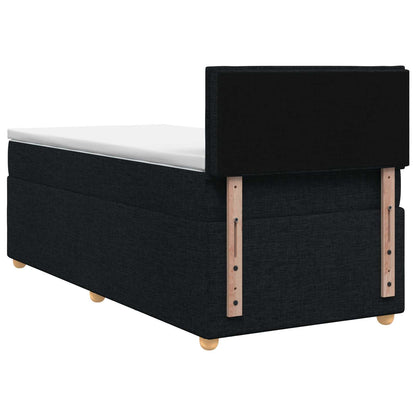Letto box spring con materasso Nero 80 x 200 cm Tessuto | homemem39