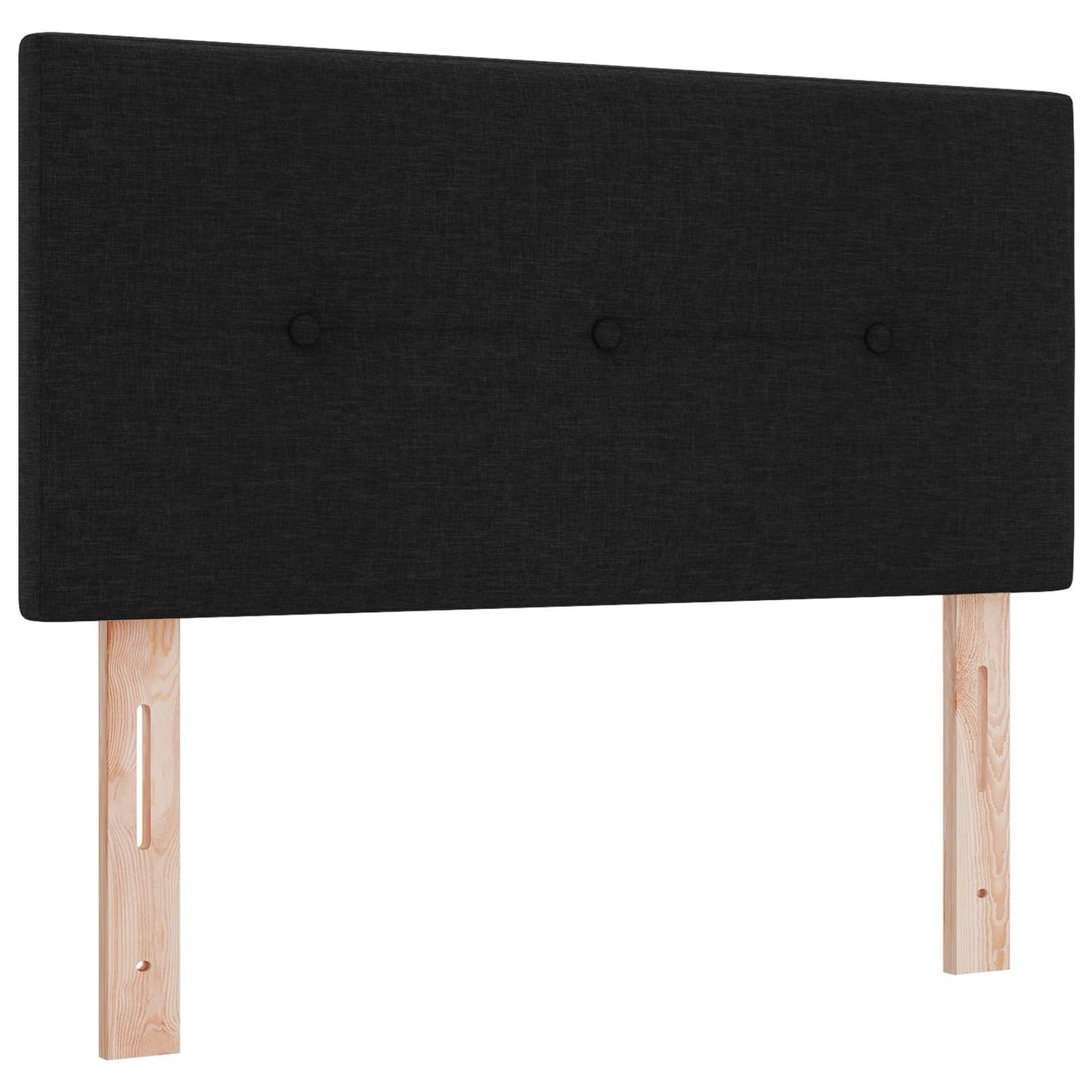 Letto box spring con materasso Nero 80 x 200 cm Tessuto