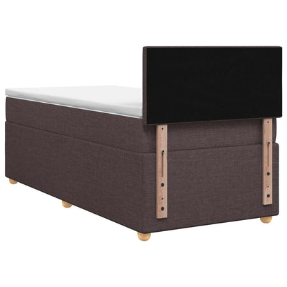 Letto box spring con materasso Marrone Scuro 80 x 200 cm | homemem39
